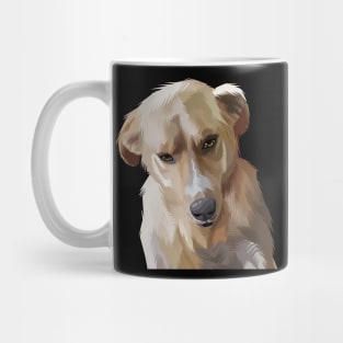 cynical dog stare-vector art Mug